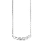 Sterling Silver Infinity Necklace Set With Cubic Zirconias . Hypoallergenic Sterling Silver Jewellery by Aeon