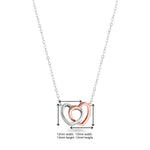 Sterling Silver Double Interlinked Heart Cubic Zirconia Necklace Set. Hypoallergenic Sterling Silver Jewellery by Aeon