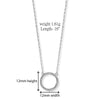 Sterling Silver Circle Necklace Set With Cubic Zirconia. Hypoallergenic Sterling Silver Jewellery by Aeon