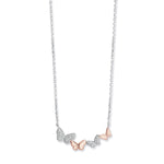 Sterling SilverButterfly Necklace Set With Cubic Zirconias. Hypoallergenic Sterling Silver Jewellery by Aeon