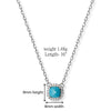 Sterling Silver 8MM Synthetic Turquoise Necklace Set .Hypoallergenic Sterling Silver Jewellery by Aeon