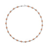 Sterling Silver & Rose Gold 2 Colour Plated Ball Necklace. Hypoallergenic Sterling Silver Jewellery For Women
