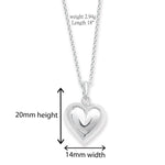 Sterling Silver Heart Necklace . Hypoallergenic Sterling Silver Jewellery by Aeon