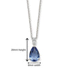 Sterling Silver White and Blue Cz Necklace Set . Hypoallergenic Sterling Silver Jewellery by Aeon