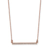 Sterling Silver Bar Necklace Plated with Rose Gold. Hypoallergenic Sterling Silver Jewellery by Aeon