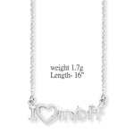 Sterling Silver I Love My BFF Necklace. Hypoallergenic Sterling Silver Jewellery by Aeon