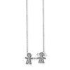 Sterling Silver Son and Daughter Necklace Set . Hypoallergenic Sterling Silver Jewellery by Aeon