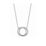 Sterling Silver Double Interlinked Circle Necklace. Hypoallergenic Sterling Silver Jewellery by Aeon