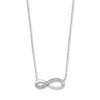 Sterling Silver infinity Necklace Set with Cubic Zirconias. Hypoallergenic Sterling Silver Jewellery by Aeon