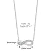 Sterling Silver infinity Necklace Set with Cubic Zirconias. Hypoallergenic Sterling Silver Jewellery by Aeon