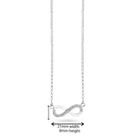 Sterling Silver Infinity Necklace set. Hypoallergenic Sterling Silver Jewellery by Aeon