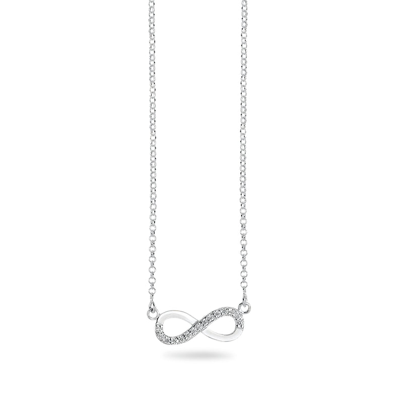 Sterling Silver Infinity Necklace set. Hypoallergenic Sterling Silver Jewellery by Aeon