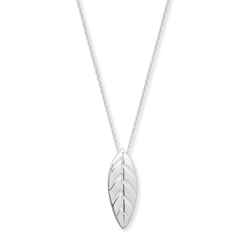 Sterling Silver Fallen Leaf Necklace. Hypoallergenic Sterling Silver Jewellery by Aeon