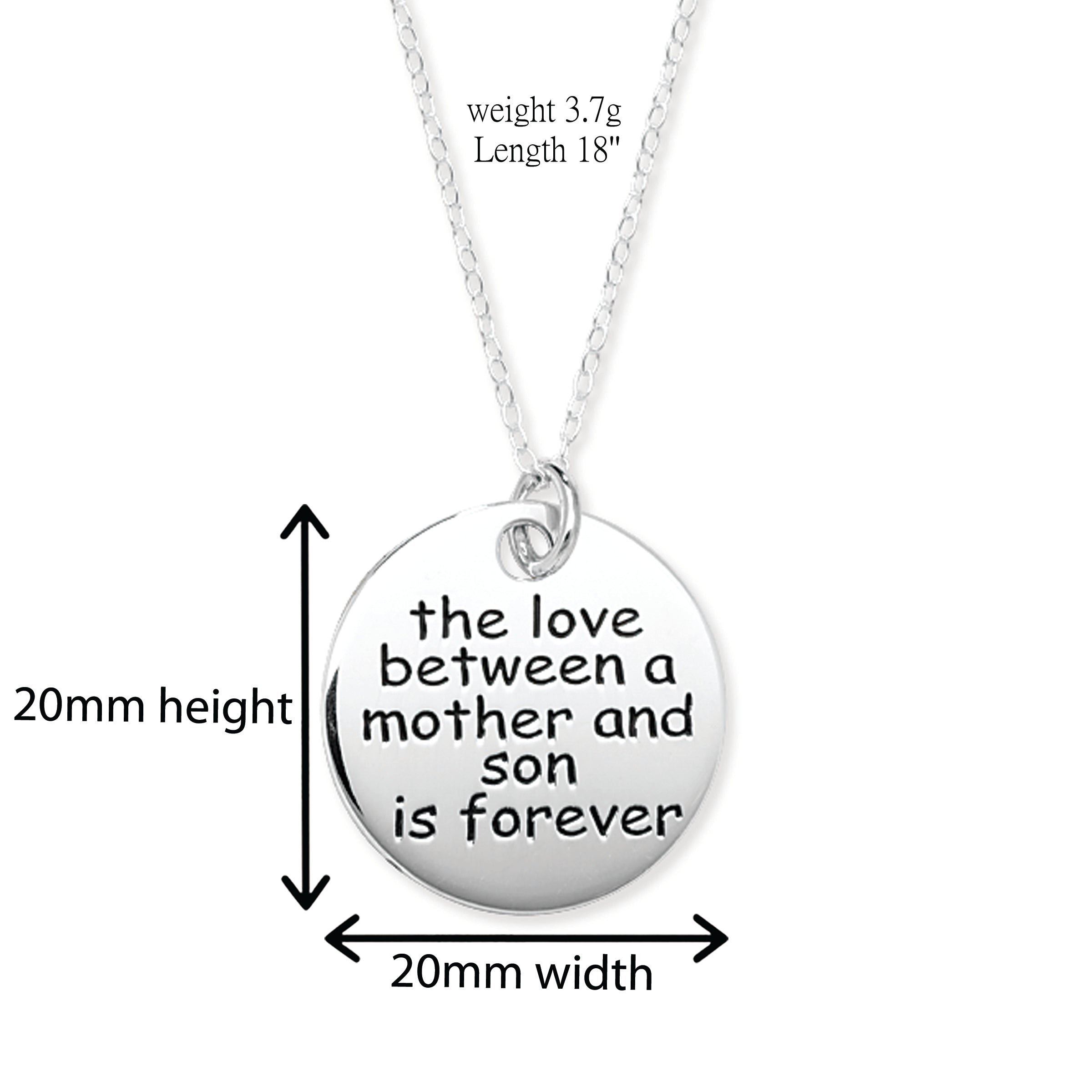 Bling Jewelry Family Loving Mother Son Or Daughter Heart Shape Mother And Child  Necklace Pendant For Mom Women Wife .925 Sterling Silver | Westland Mall