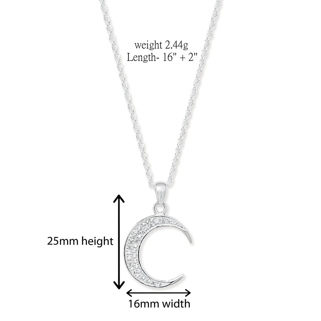 Sterling Silver Necklace Set With Cubic Zirconias. Hypoallergenic Sterling Silver Jewellery by Aeon