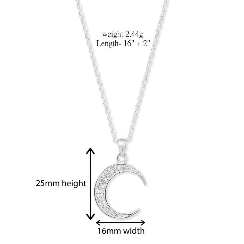 Sterling Silver Necklace Set With Cubic Zirconias. Hypoallergenic Sterling Silver Jewellery by Aeon