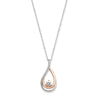 Sterling Silver Drop Necklace Set With Cubic Zirconia. Hypoallergenic Sterling Silver Jewellery by Aeon