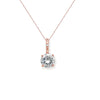 Sterling Silver Pendant With Cubic Zirconia Rose Gold Necklace - Hypoallergenic Sterling Silver Jewellery by Aeon -