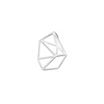 Sterling Silver Geometric Shape Necklace - Hypoallergenic Sterling Silver Jewellery by Aeon - 34mm * 26mm