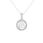 Sterling Silver Celtic Disc Trinity Knot Necklace - Hypoallergenic Jewellery for Women - 27mm * 18mm