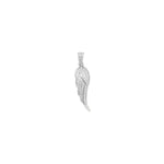 Sterling Silver Angel Wing Necklace - Hypoallergenic Sterling Silver Jewellery  - 31mm * 8mm