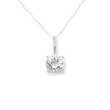 Sterling Silver White Cubic Zirconia Necklace - Hypoallergenic Sterling Silver Jewellery by Aeon