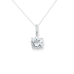 Sterling Silver White Cubic Zirconia Necklace - Hypoallergenic Sterling Silver Jewellery by Aeon