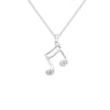 Sterling Silver Musical Note Necklace - Hypoallergenic Sterling Silver Jewellery by Aeon  25mm * 14mm