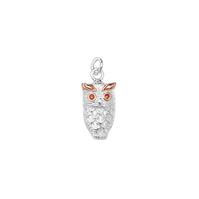Sterling Silver Owl Necklace - Hypoallergenic Pendant Jewellery - 20mm * 9mm
