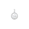 Sterling Silver Cubic Zirconia Pendant With Hearts - Hypoallergenic Sterling Silver Jewellery by Aeon - 30mm * 20mm