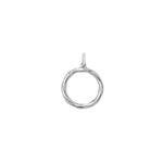 Sterling Silver Ribbed Circle Necklace - Hypoallergenic Sterling Silver Jewellery by Aeon