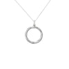 Sterling Silver Ribbed Circle Necklace - Hypoallergenic Sterling Silver Jewellery by Aeon