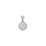 Sterling Silver Round Cubic Zirconia  Necklace - Hypoallergenic Sterling Silver Jewellery by Aeon