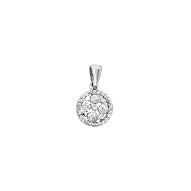 Sterling Silver Round Cubic Zirconia  Necklace - Hypoallergenic Sterling Silver Jewellery by Aeon