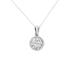 Sterling Silver Round Cubic Zirconia  Necklace - Hypoallergenic Sterling Silver Jewellery by Aeon