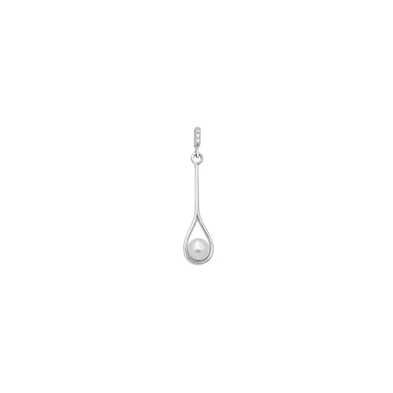 Sterling Silver Drop Synthetic Pearl Necklace - Hypoallergenic Sterling Silver Jewellery by Aeon