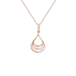 Sterling Silver Treble Drop Curve Necklace - Hypoallergenic Sterling Silver Jewellery by Aeon  26mm * 14mm