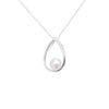 Sterling Silver Synthetic Pearl Necklace - Hypoallergenic Sterling Silver Jewellery by Aeon