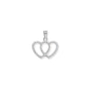 Sterling Silver Double Heart Necklace - Hypoallergenic Sterling Silver Jewellery by Aeon - 21mm * 20mm