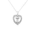 Sterling Silver Heart with Host Chalice Pendant Necklace - Hypoallergenic Sterling Silver Jewellery by Aeon - 23mm * 16mm