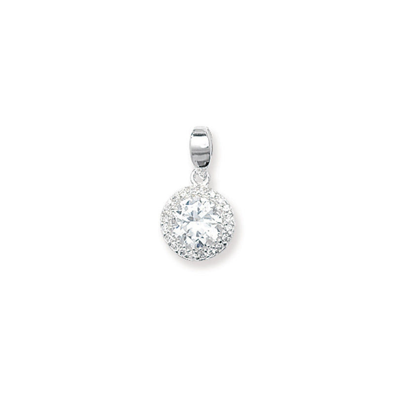 Sterling Silver White Cubic Zirconia Necklace - Hypoallergenic Sterling Silver Jewellery by Aeon