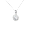 Sterling Silver White Cubic Zirconia Necklace - Hypoallergenic Sterling Silver Jewellery by Aeon