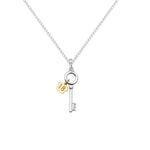 Sterling Silver Age 18 Flower Key Necklace - Hypoallergenic Sterling Silver Jewellery