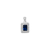 Sterling Silver Blue & White Cubic Zirconia Necklace - Hypoallergenic Sterling Silver Jewellery by Aeon