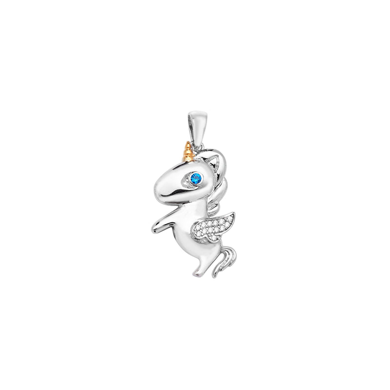 Sterling Silver  Unicorn Necklace - Hypoallergenic  Pendant  Ladies Jewellery - 31mm * 16mm