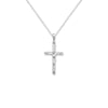 Sterling Silver Soldered Hollow Cross Necklace - Hypoallergenic Sterling Silver Jewellery by Aeon - 58mm * 30mm