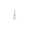 Sterling Silver White Cubic Zirconia Opal Drop Necklace - Hypoallergenic Sterling Silver Jewellery by Aeon