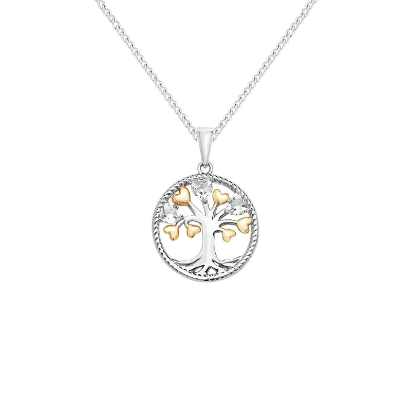 Sterling Silver Tree Of Life Necklace - Hypoallergenic Sterling Silver Jewellery by Aeon - 30mm * 21mm