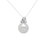 Sterling Silver Cubic Zirconia Pearl Necklace - Hypoallergenic Sterling Silver Jewellery by Aeon