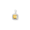 Sterling Silver Citrine Cubic Zirconia Necklace - Hypoallergenic Sterling Silver Jewellery by Aeon